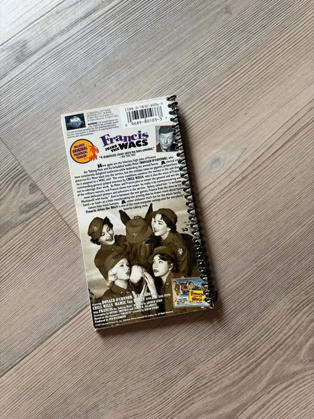 Francis Joins the WACS Vintage Movie Memorabilia Spiral Notebook
